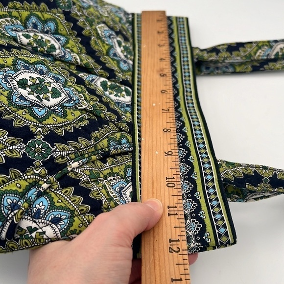 Vera Bradley Hannah Cambridge pattern blue green white purse tote shoulder bag - Picture 10 of 15